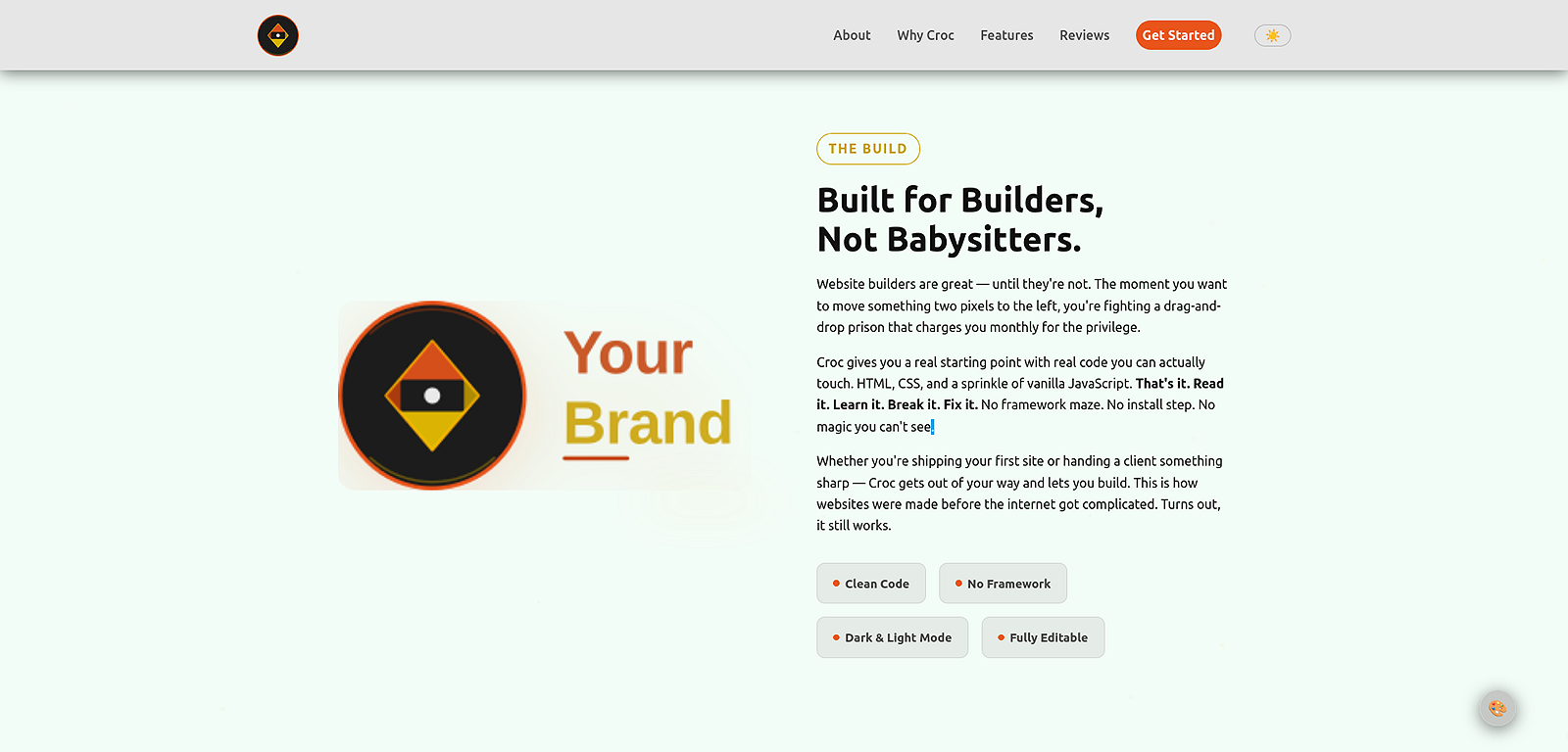 Built for Builders about section